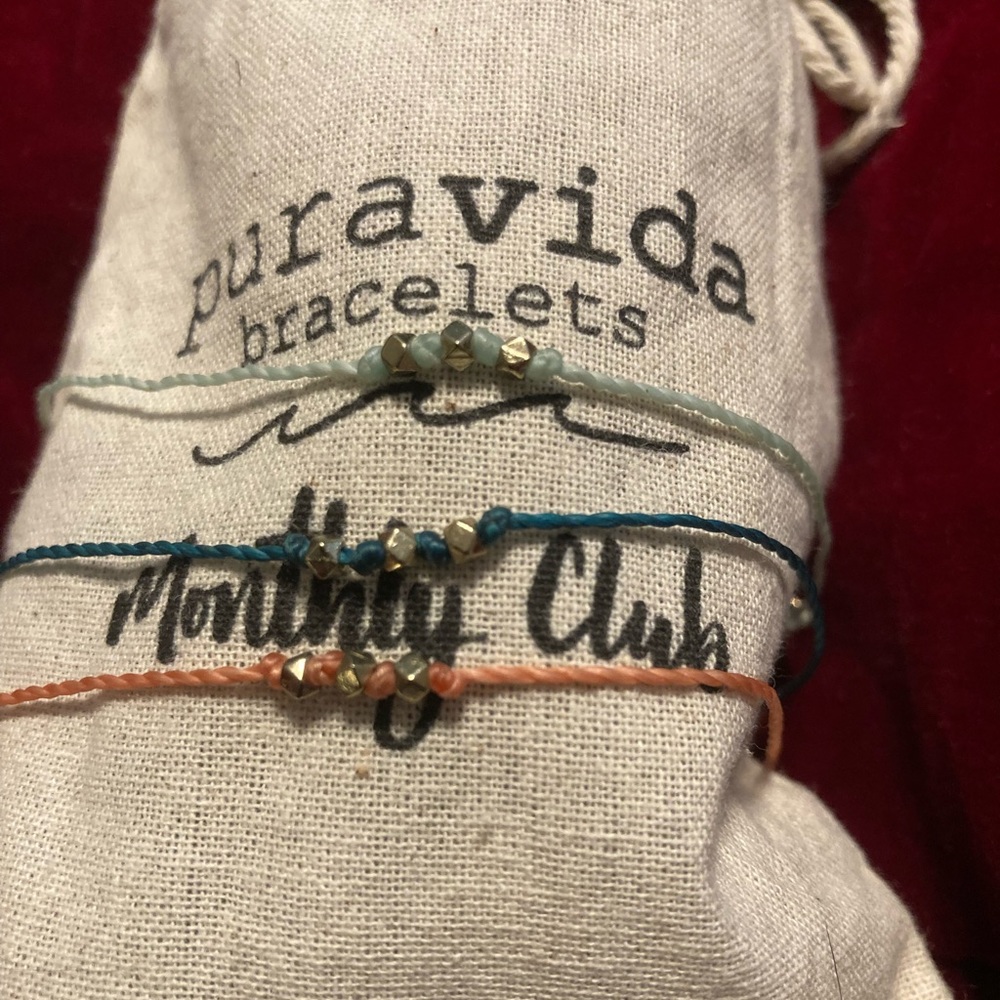 Pura Vida Delicate 3 Bead Bracelets NWOT